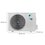 Daikin 1.5 Ton 5-Star Inverter Split AC (Copper Condenser, 5000W Cooling, 5.7 ISEER, 7 Hepta Sense, 4-Way Swing, R32 Refrigerant, PM 2.5 Filter, Dew Clean Tech, White)-ATKM50XV16MKB