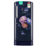 LG 224L 5-Star Smart Inverter Direct Cool Single Door Refrigerator,Base Stand Drawer, Toughened Glass Shelves, Anti-Bacterial Gasket, Stabilizer Free Operation, Anti-Rat Bite Protection, 117 kWh Consumption-(GL-D2356ZARS, Royal Spring Blue)