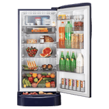 LG 224L 5-Star Smart Inverter Direct Cool Single Door Refrigerator,Base Stand Drawer, Toughened Glass Shelves, Anti-Bacterial Gasket, Stabilizer Free Operation, Anti-Rat Bite Protection, 117 kWh Consumption-(GL-D2356ZARS, Royal Spring Blue)