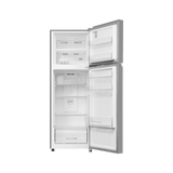 Haier 240L 1-Star Frost Free Double Door Top Mount Refrigerator with Toughened Glass Shelves and Recess Handle-(Moon Silver, HRF-2901EMSA-P)