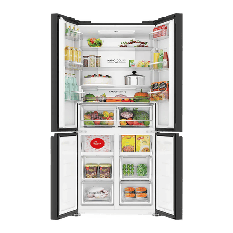 Haier 520L 3-Star Inverter Side-by-Side 4-Door Refrigerator (HRB-600RW, Rosette White, R600a Refrigerant)