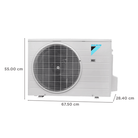 Daikin FTQ Series 1 Ton 2-Star Non-Inverter Split AC (3.35 kW / 11430 Btu/h Cooling, 3.90 ISEER, PM 2.5 Filter, New Coanda Airflow, Power Chill, Econo Mode, R-32 Refrigerant, White Indoor Unit)-FTQ35XV16WBB