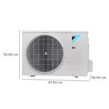 Daikin FTQ Series 1 Ton 2-Star Non-Inverter Split AC (3.35 kW / 11430 Btu/h Cooling, 3.90 ISEER, PM 2.5 Filter, New Coanda Airflow, Power Chill, Econo Mode, R-32 Refrigerant, White Indoor Unit)-FTQ35XV16WBB
