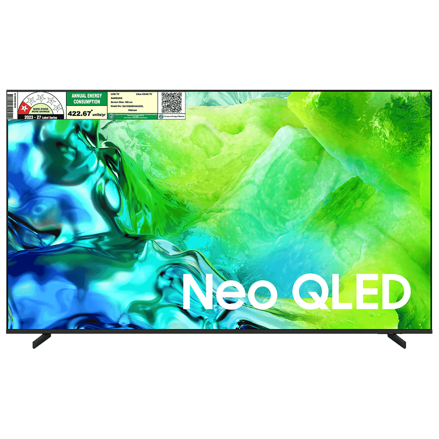 Samsung 189 cm (75 Inch) Neo QLED 4K UHD Mini LED Smart TV | Quantum Matrix Technology | Neo Quantum HDR+ | 4K AI Upscaling | Motion Xcelerator | Tizen OS | Voice Assistant Support | Dolby Atmos| 2026 Model - QA75QN80HAUXXL