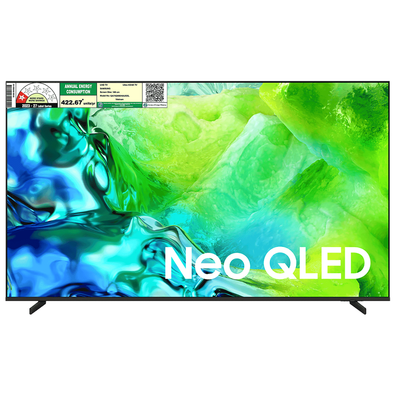 Samsung 189 cm (75 Inch) Neo QLED 4K UHD Mini LED Smart TV | Quantum Matrix Technology | Neo Quantum HDR+ | 4K AI Upscaling | Motion Xcelerator | Tizen OS | Voice Assistant Support | Dolby Atmos| 2026 Model - QA75QN80HAUXXL