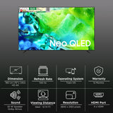 Samsung 189 cm (75 Inch) Neo QLED 4K UHD Mini LED Smart TV | Quantum Matrix Technology | Neo Quantum HDR+ | 4K AI Upscaling | Motion Xcelerator | Tizen OS | Voice Assistant Support | Dolby Atmos| 2026 Model - QA75QN80HAUXXL