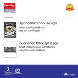 Prestige Magic Plus GTMP 02 Glass Manual Gas Stove  (2 Burners)-40398