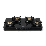Prestige Svachh Neo Gtsn 04 L Toughened Glasstop Gas Stove with Liftable 4 Burners (Black), Open-40385