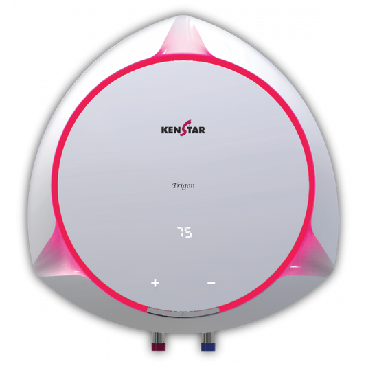 Kenstar TRIGON DIGI 15L: 8-Bar High-Rise Ready Water Heater with Blue Sapphire Glassline Tank & Anode Rod-KEN3774267