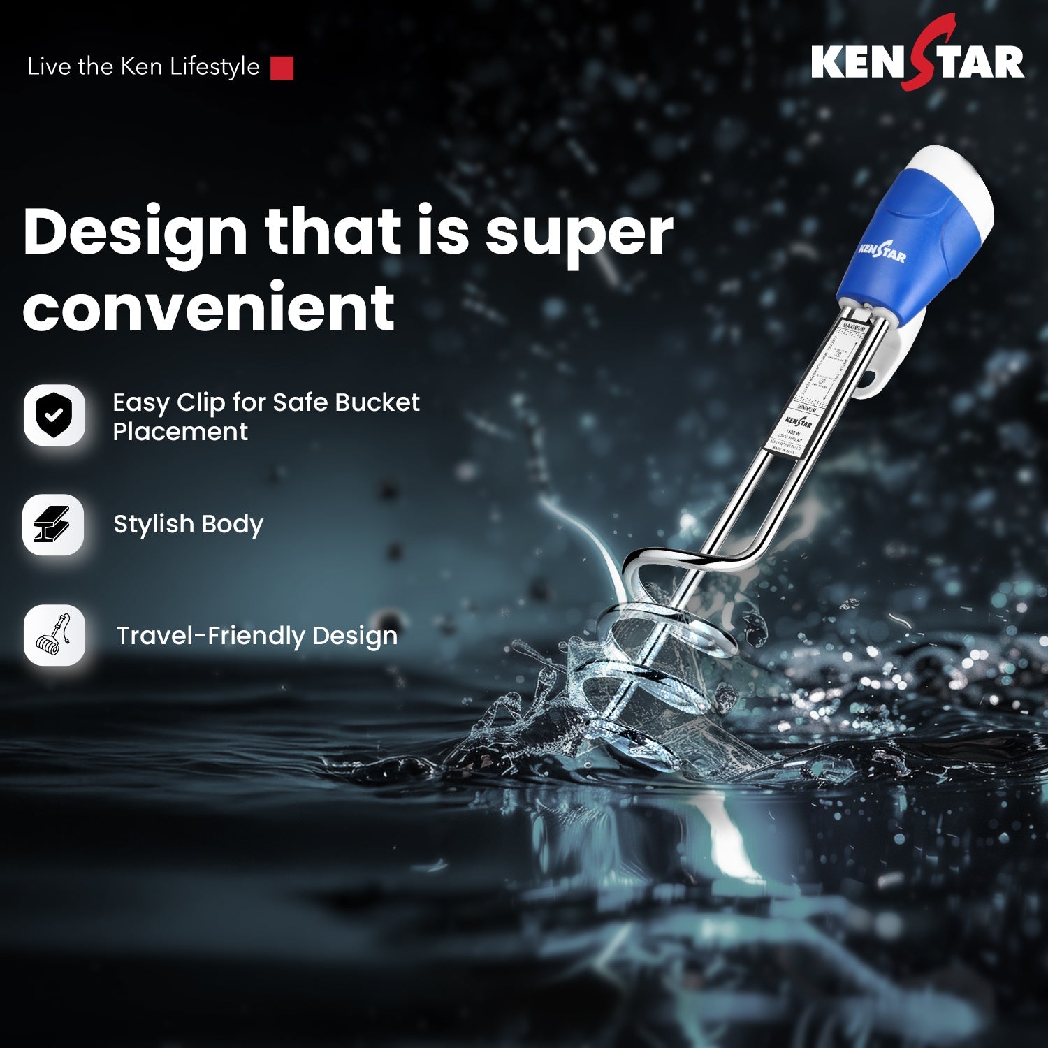 Kenstar Star Lux 1350-Watt Immersion Water Heater (or Kenstar Star Lux Immersion Rod).