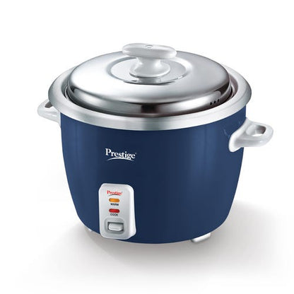 Prestige Cute 1.0-2 SS 400W Electric Rice Cooker | 2.4L Capacity | Durable Stainless Steel Cooking Pan with Triple Bottom | Includes Additional Stackable Pan & Close Fit SS Lid | Automatic Keep Warm Function | Cool Touch Handles-41059