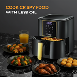 Prestige Nutrifry 4.5L Digital Electric Air Fryer (1200 Watts) | 80% Less Oil Consumption for Healthy Cooking | Durable ABS Plastic Body, Non-Induction Base | Compact 33cm Design | Model: Nutrifry 4.5 L-41411