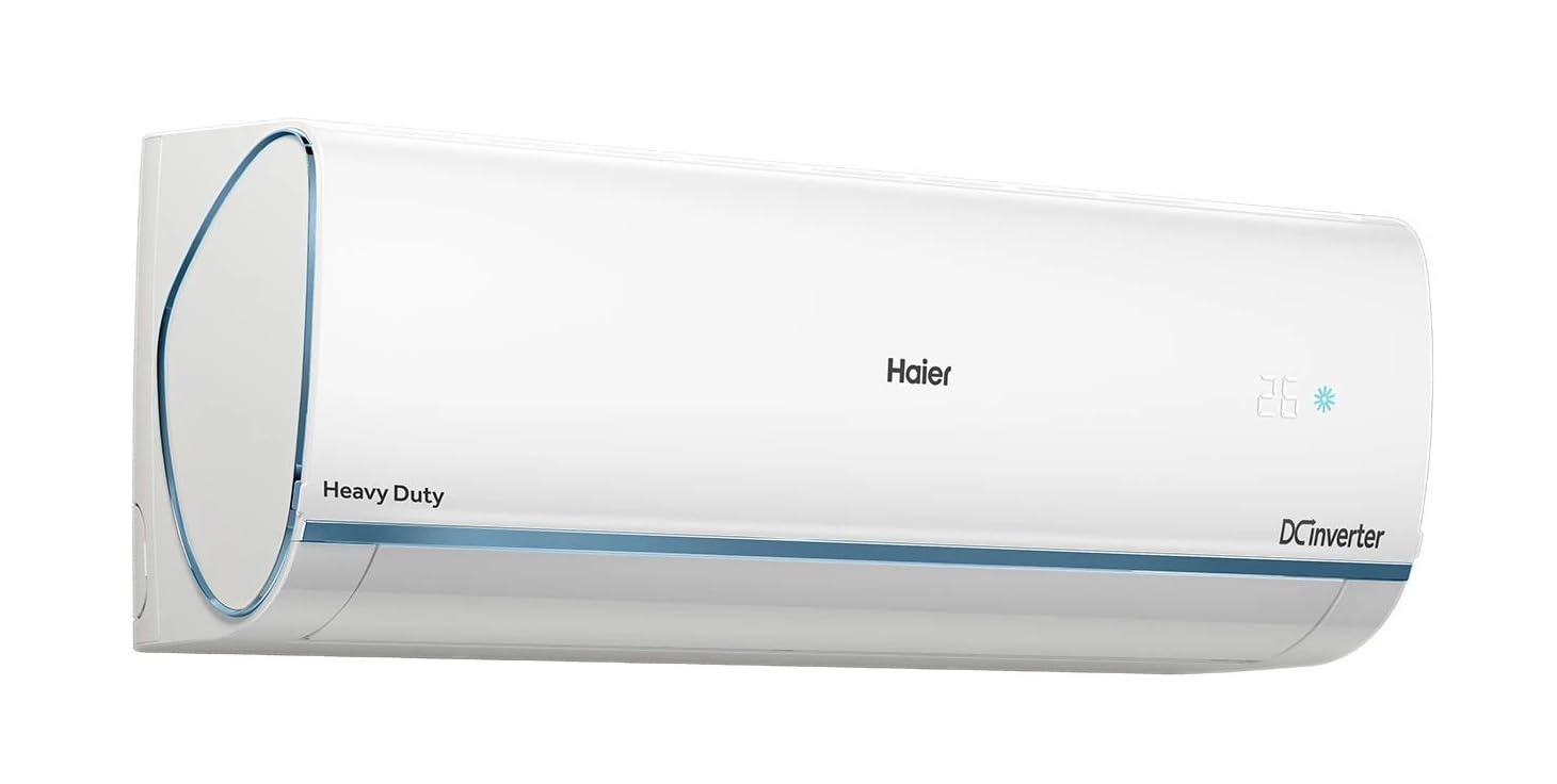 Haier 1.6 Ton 5 Star AI Smart Inverter Split AC| Hexa Inverter Compressor, 7-in-1 Intelli Convertible, 5.05 ISEER, Supersonic 10s Cooling, 100% Grooved Copper, Extreme 60°C Ambient Cooling, White-(HSU19KP-PAIN5BN-INV)