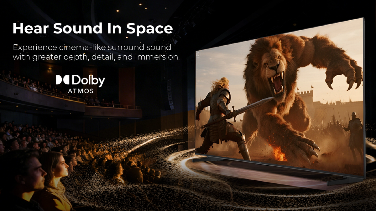 Haier 108cm (43 inch) H-QLED 4K Google TV with Gemini | Hands-Free Voice Control | MEMC | Dolby Vision & Atmos | 2GB RAM | 32GB ROM | 4 HDMI | 2 USB | 30W Sound Output | HDR 10 | Google Assistant-43P7G PRO