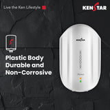 KENSTAR Fluence 5.9 L Instant Water Heater (3000 W, White) - Stainless Steel Tank, 6.5 Bar Rated Pressure, Thermal Cutoff, Nickel-Coated Copper Heating Element