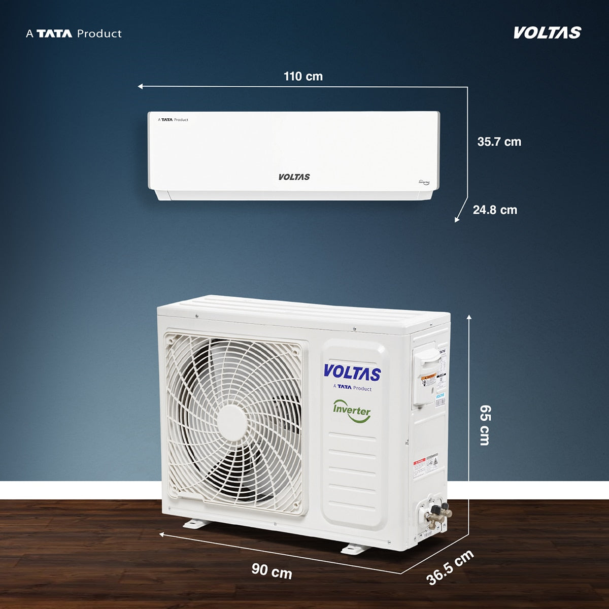 Voltas 2 Ton 5 Star Adjustable Inverter Split AC (245V Vectra Plush,100% Copper, Multi Adjustable Mode, Anti-Microbial Air Filtration, High Ambient Cooling, Turbo Cooling, Sleep Mode, Eco-Friendly R32, White)