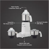 Preethi Eco Plus Mixer Grinder for Kitchen|750 Watt Mixie, 4 jars|Super Extractor juicer Jar| White (MG 157) -PRE5781571