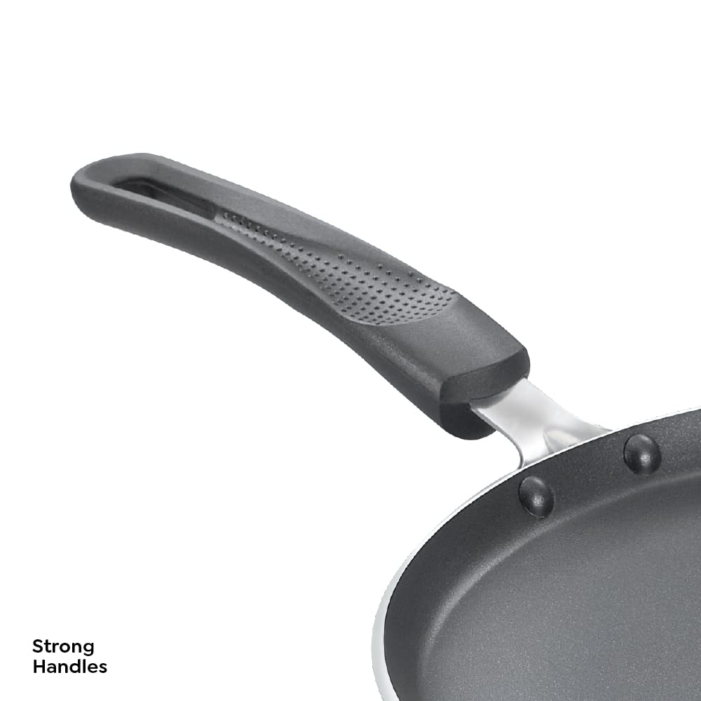 Prestige Aluminium Omega Select Plus Non-Stick Omni Tawa, 27.5 cm, Black-30710