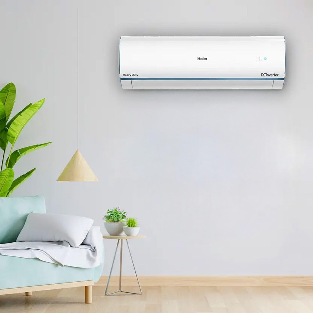 Haier 1.6 Ton 5 Star AI Smart Inverter Split AC| Hexa Inverter Compressor, 7-in-1 Intelli Convertible, 5.05 ISEER, Supersonic 10s Cooling, 100% Grooved Copper, Extreme 60°C Ambient Cooling, White-(HSU19KP-PAIN5BN-INV)