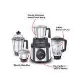Prestige Endura 1000 W Juicer Mixer Grinder  (mixer | 4 Jars | Black, Silver)-42545