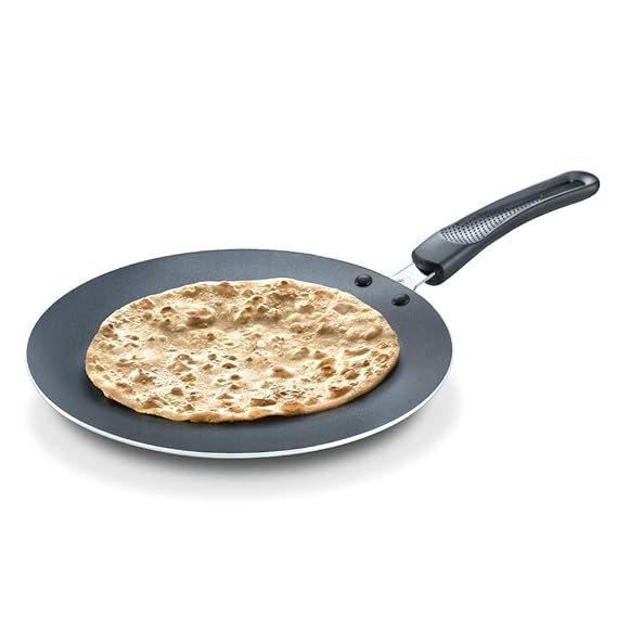 Prestige Aluminium Omega Select Plus Non-Stick Concave Tawa, 28 cm, Black- 30713