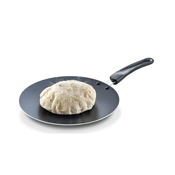 Prestige Aluminium Omega Select Plus Non-Stick Concave Tawa, 28 cm, Black- 30713