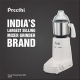 Preethi Eco Plus Mixer Grinder for Kitchen|750 Watt Mixie, 4 jars|Super Extractor juicer Jar| White (MG 157) -PRE5781571
