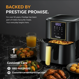 Prestige Nutrifry 4.5L Digital Electric Air Fryer (1200 Watts) | 80% Less Oil Consumption for Healthy Cooking | Durable ABS Plastic Body, Non-Induction Base | Compact 33cm Design | Model: Nutrifry 4.5 L-41411