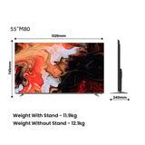 Haier 139.7 cm 55-inch 4K Mini LED Smart Google TV with Dolby Vision, Dolby Atmos, Hands-Free Voice Control, and KEF Sound. | 4K Mini LED Display | Google TV | Dolby Atmos & Dolby Vision | Hands-Free Voice Control |Google Chromecast built-in-H55M80FUX