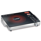 Prestige Infrared Cooktop PIRC 1.0 (2200W, Black) | Advanced Radiant Heating & Adjustable Temperature Control | Compatible with All Metal Cookware | Indian Preset Menu, Timer & Touch Panel | Sleek Stainless Steel Design-41136