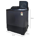 Haier 9kg Semi-Automatic Top Load Washing Machine | 1300 RPM High Speed Spin | Vortex Pulsator | Protective Rat Mesh | 3 Wash Programs | Durable Plastic Drum | Energy Efficient Large Capacity Washer-(HTW90-196BBK, Black)