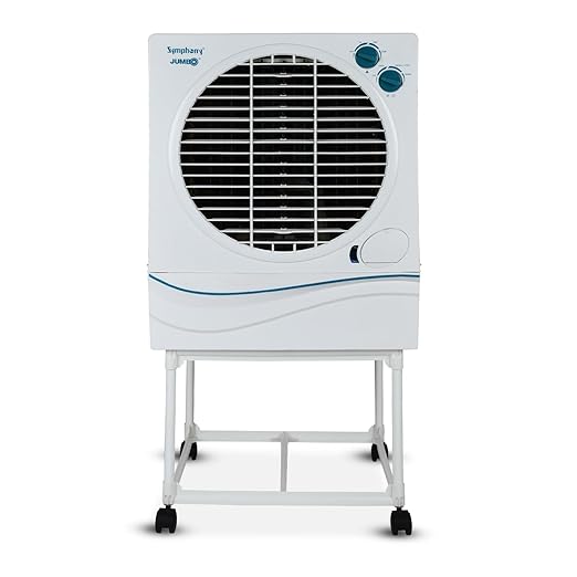 Symphony Jumbo 70 Desert Air Cooler with Free Trolley - 70L, Aspen Cooling Pads, Powerful Fan with Whisper-Quiet Performance, 185W Low Power Consumption, Cool Flow Dispenser, Ideal for Large Rooms (Hot & Dry Climate)