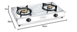 PRESTIGE PRIME LP GAS STOVE (STAINLESS STEEL BODY AND 2 BRASS BURNERS) -40098