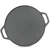 Prestige 30cm Cast Iron Round Base Dosa Tawa, Scratch Resistant, Induction Compatible, Naturally Non-Stick Heavy Duty Tawa, Perfect for Crispy Dosas, Rotis, and Pan-Searing- (30557, Black)
