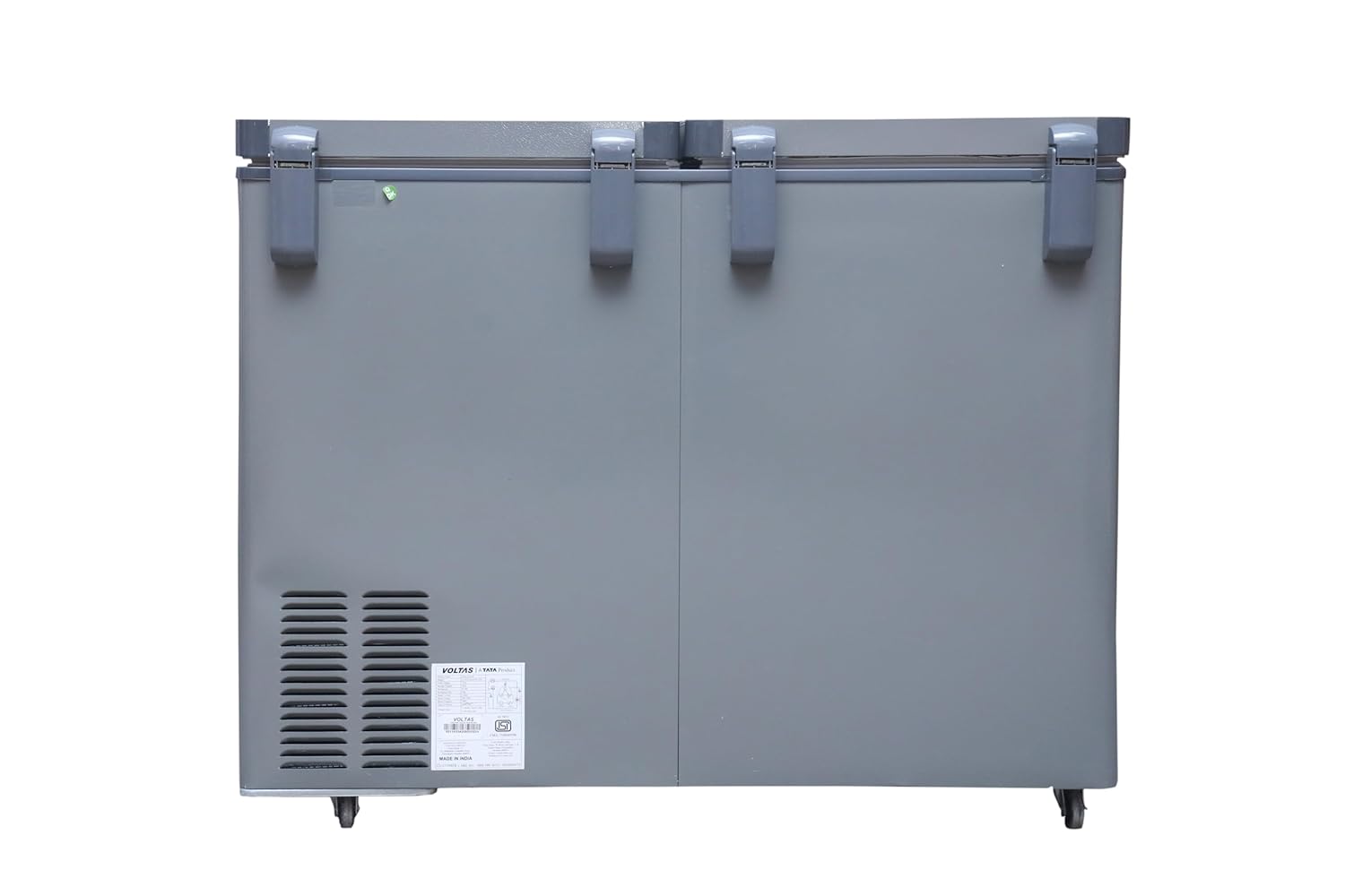 Voltas 303L Convertible Hard Top Deep Freezer (CVF321DA5-W1-GW, Grey, Stainless Steel Door, RC-5 Thermostat Control)