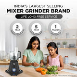 Preethi Zodiac Black Mixer Grinder for Kitchen, 5 Jars 750 Watt Mixie with Chutney Jar, Dry Grinding, Batter Grinding, Juicer & Masterchef Jar for chopping/grating (MG-261) -PRE5782615