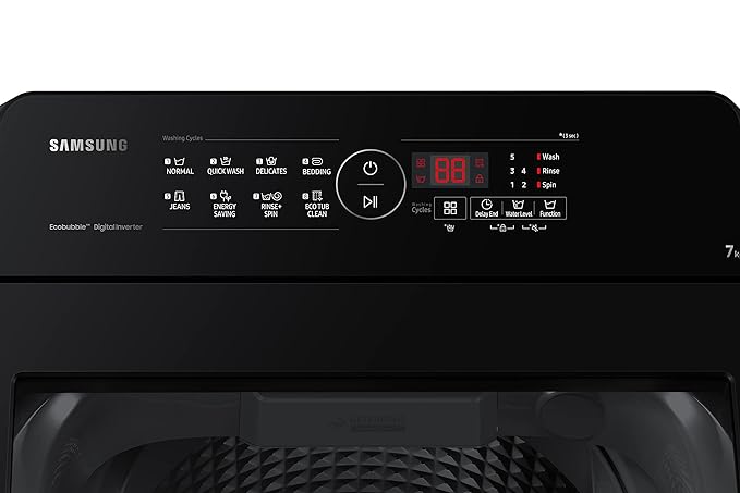 Samsung 7 Kg, Inverter Ecobubble, 5 Star, Fully Automatic Top Load Washing Machine (WA70BG4441BYTL,Grey)