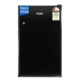 Haier 100 L 2 Star Direct Cool Single Door Mini Bar Refrigerator with Chiller Freezer Box, LED Light for Clear View, Lock &amp; Key and Easy Clean Back, HRD-1252KSA