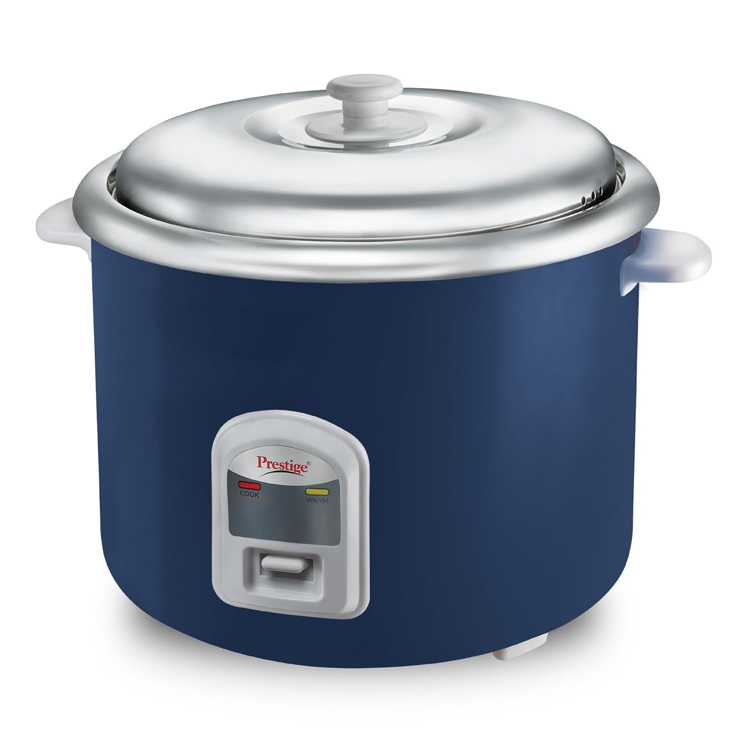 Prestige Cute 2.8-2 SS Electric Rice Cooker (2.8L) with 2 Stainless Steel Cooking Pans | Includes Close Fit Stainless Steel Lid, Cool Touch Handles, and Keep Warm Mode-41140