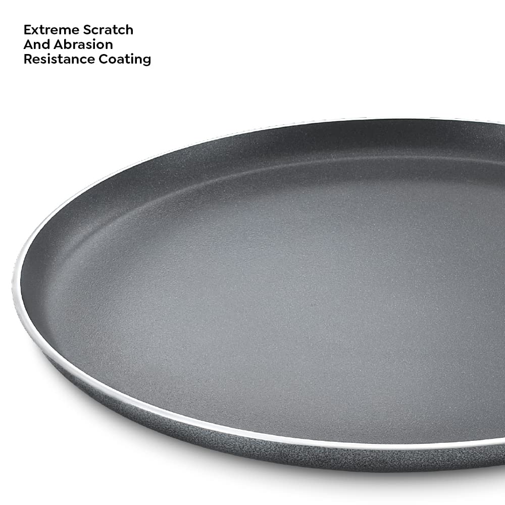 Prestige Aluminium Omega Select Plus Non-Stick Omni Tawa, 27.5 cm, Black-30710