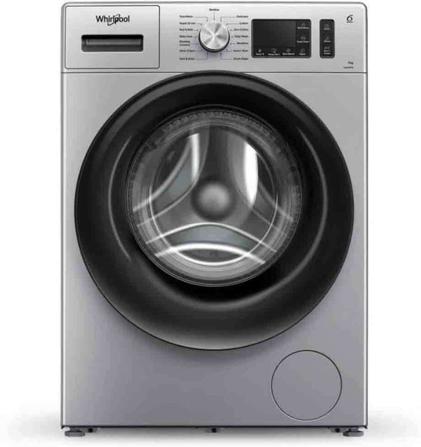 Whirlpool 7 kg Fully Automatic Front Load Washing Machine with In-built Heater Silver  (XS7012BYS5 (33010))