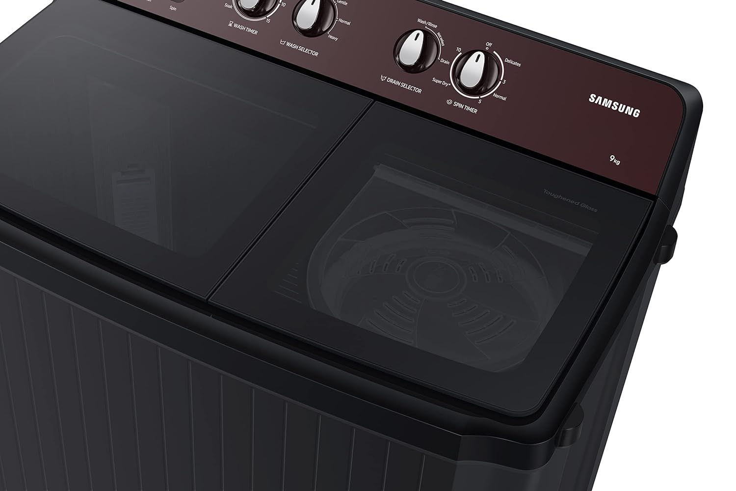 Samsung 9 Kg 5 Star Semi-Automatic Top Load Washing Machine Appliance (WT90B3560RB/TL,GRAY)