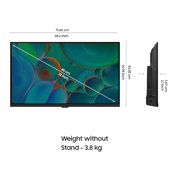 Samsung 80 cm (32 inch) HD Ready LED Smart Tizen TV 2025 Edition |Voice Remote Control | Digital Tuner | HDR Support | Samsung Knox Security | 125+ Free Channels | Object Tracking Sound Lite| Q-Symphony  | Adaptive Sound - UA32H4560FUXXL