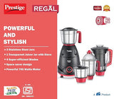 Prestige Regal Mixer Grinder 750 W Mixer Grinder  (41384 | 4 Jars | Red And Black)-41384