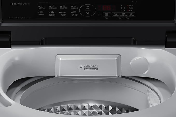 Samsung 7 Kg, Inverter Ecobubble, 5 Star, Fully Automatic Top Load Washing Machine (WA70BG4441BYTL,Grey)