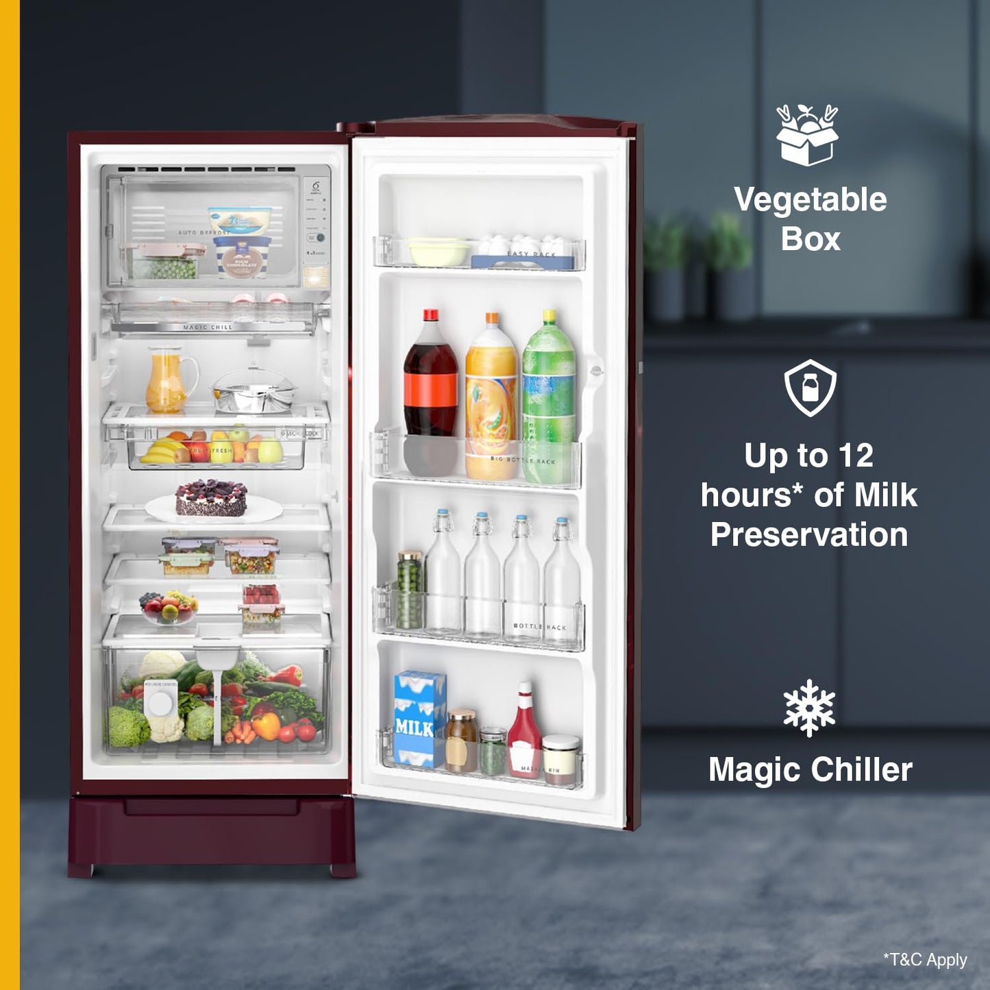 Whirlpool 236 L 4 Star Frost Free Inverter Direct-Cool Single Door Refrigerator (Auto-Defrost, Intellisense Inverter, 260 IMPRO PLUS ROY 4S WINE Breeze-Z)-73150