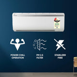 Daikin 1.5 Ton 2-Star Fixed Speed Split AC - 100% Copper with DNNS Self Heal, PM 2.5 Filter, Power Chill Operation, Coanda Airflow, R-32 Refrigerant, White-(FTQ50XV16VDA)