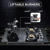 Prestige Svachh Efficia HOB 04 AI (with Toughened Glass Top Multi Spark Ignition System & 4 Brass Burners)-40597