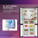 Haier 520L 3-Star Inverter Side-by-Side 4-Door Refrigerator (HRB-600RW, Rosette White, R600a Refrigerant)