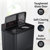Samsung 9 Kg 5 Star Semi-Automatic Top Load Washing Machine Appliance (WT90B3560RB/TL,GRAY)